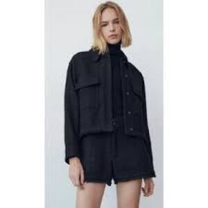Zara Women's Black Teddy Jacket